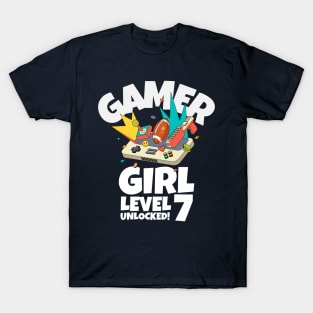 Gamer Girl Level 7 Unlocked T-Shirt